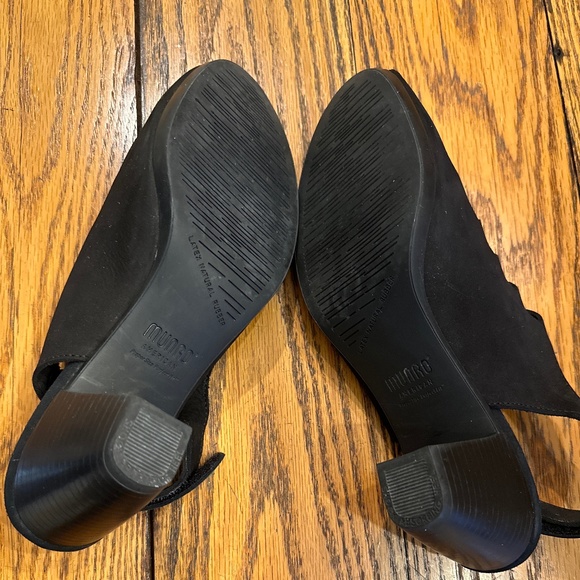 MUNRO AMERICAN WOMENS BLACK ABBY SANDALS ADJUSTABLE HEEL STEAP AND RUBBER SOLE - Picture 5 of 10